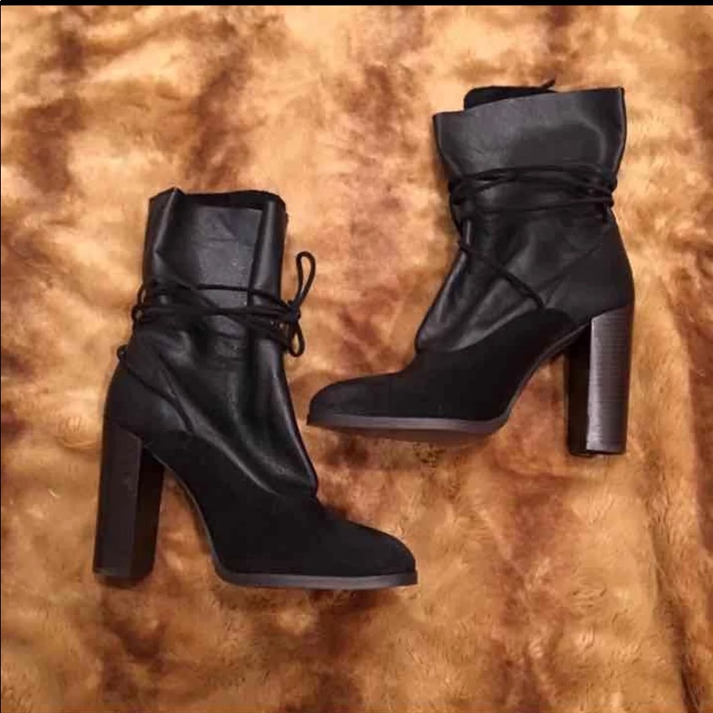 Soft leather ankle boots
